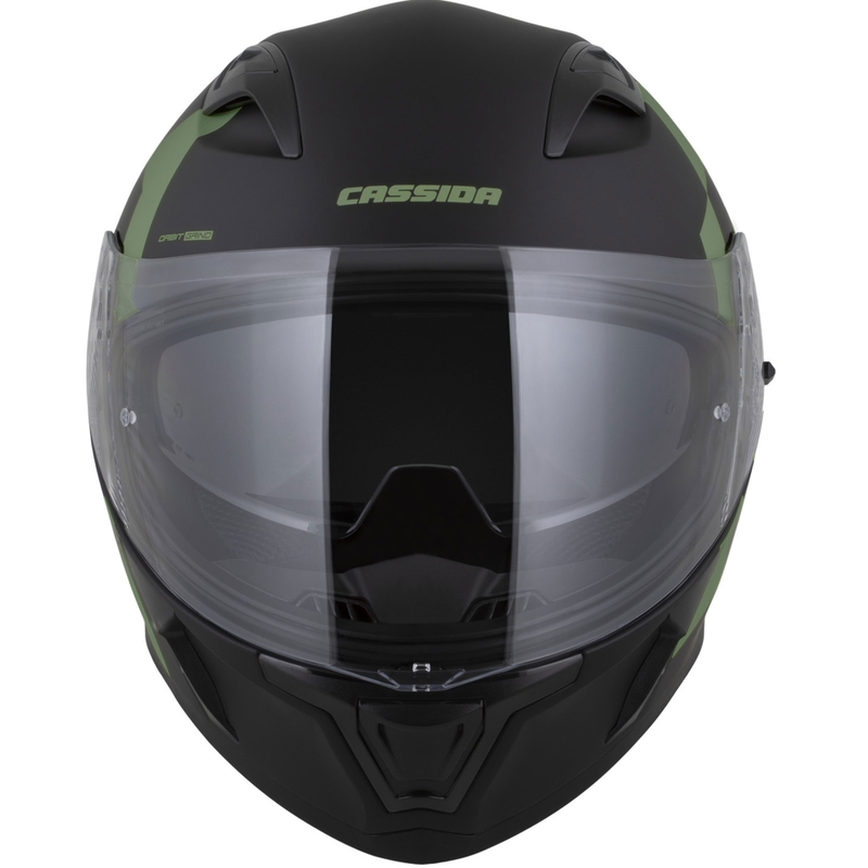 Integrálna helma na motorku Cassida Orbit Grind matná čierno-tmavo zelená