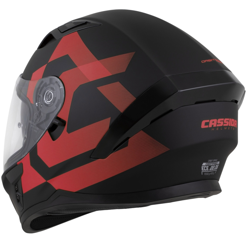 Integrálna helma na motorku Cassida Orbit Grind matná čierno-červená