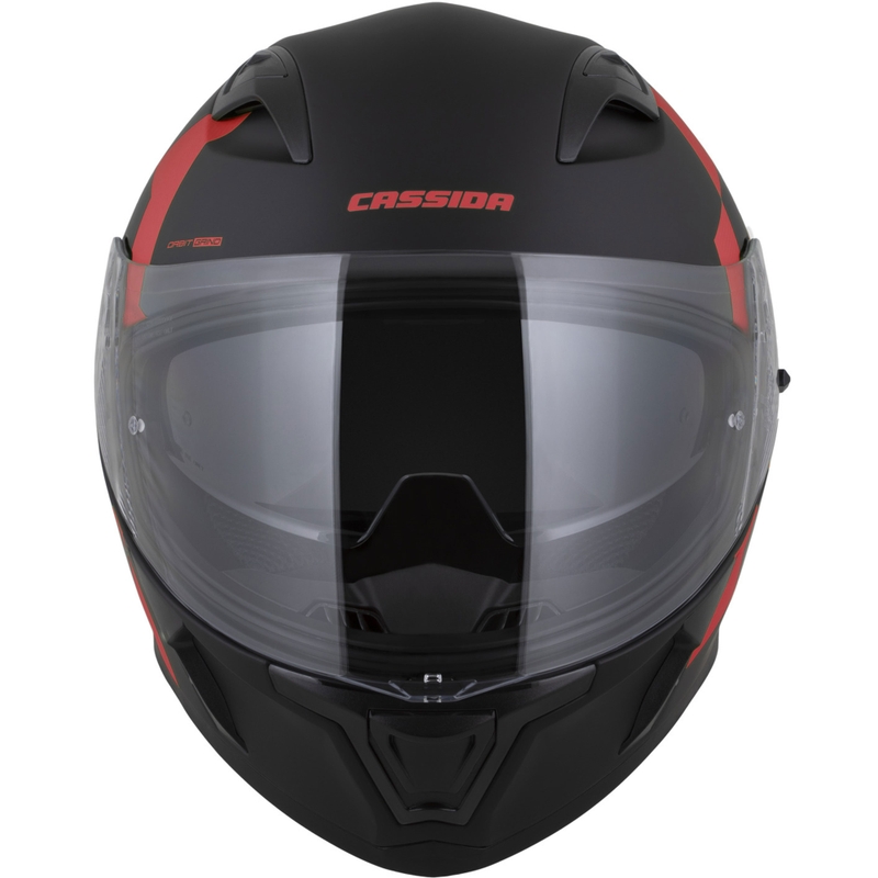 Integrálna helma na motorku Cassida Orbit Grind matná čierno-červená