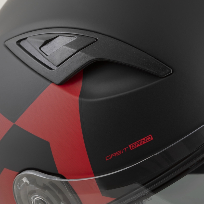 Integrálna helma na motorku Cassida Orbit Grind matná čierno-červená