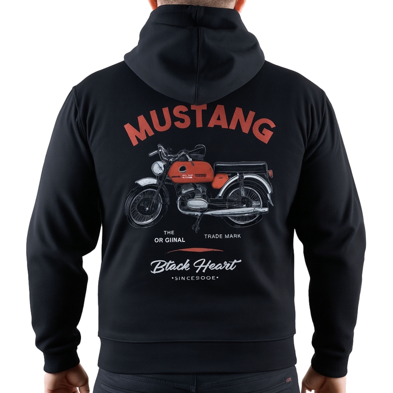 Mikina Black Heart Mustang čierna