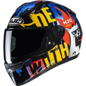Detská integrálna helma na motorku HJC C10 Fop MC23 čierno-modro-červená