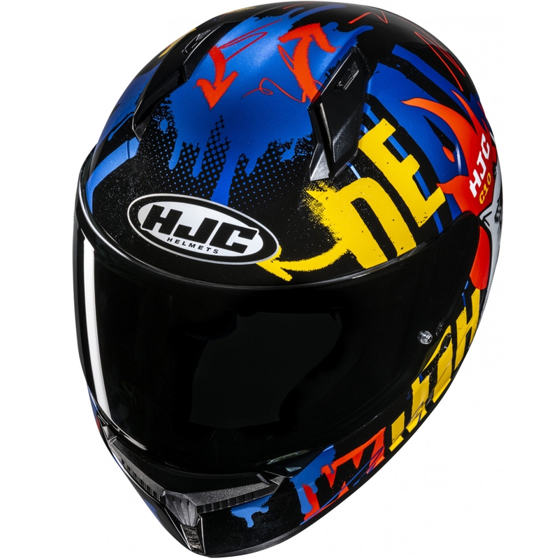 Detská integrálna helma na motorku HJC C10 Fop MC23 čierno-modro-červená