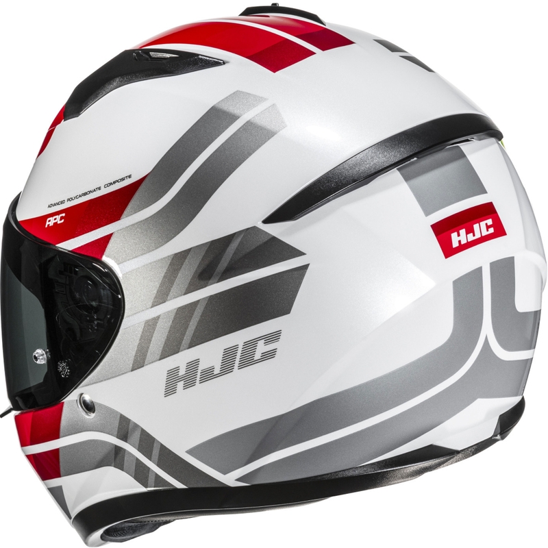 Integrálna helma na motorku HJC C10 Hiper MC1 bielo-šedo-červená