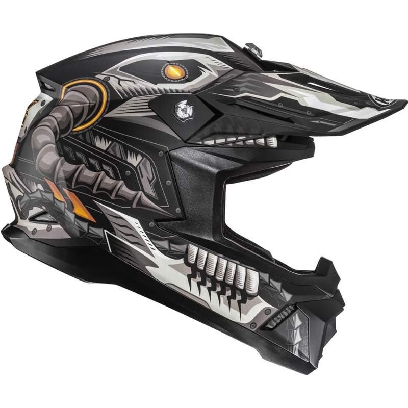 Motokrosová prilba HJC C50 Mecha Beast MC5SF čierno-šedá