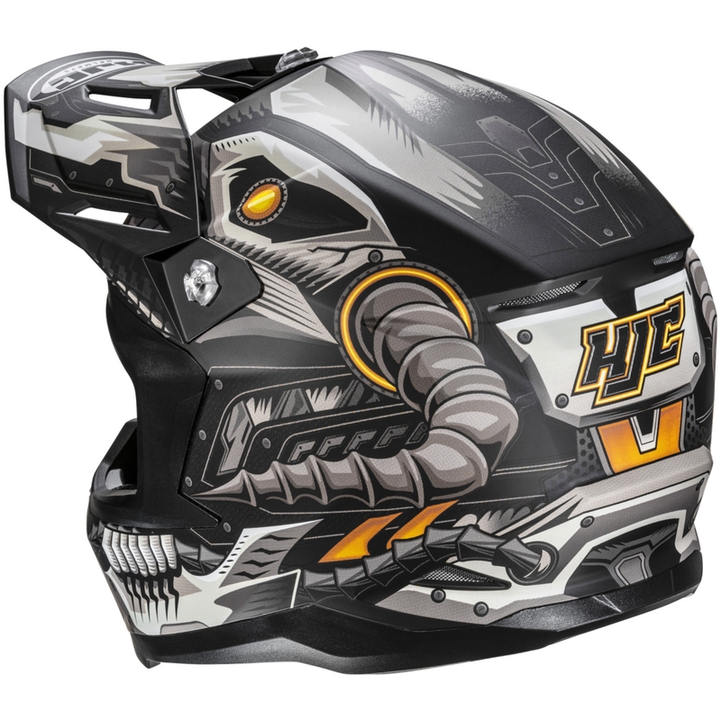 Motokrosová prilba HJC C50 Mecha Beast MC5SF čierno-šedá