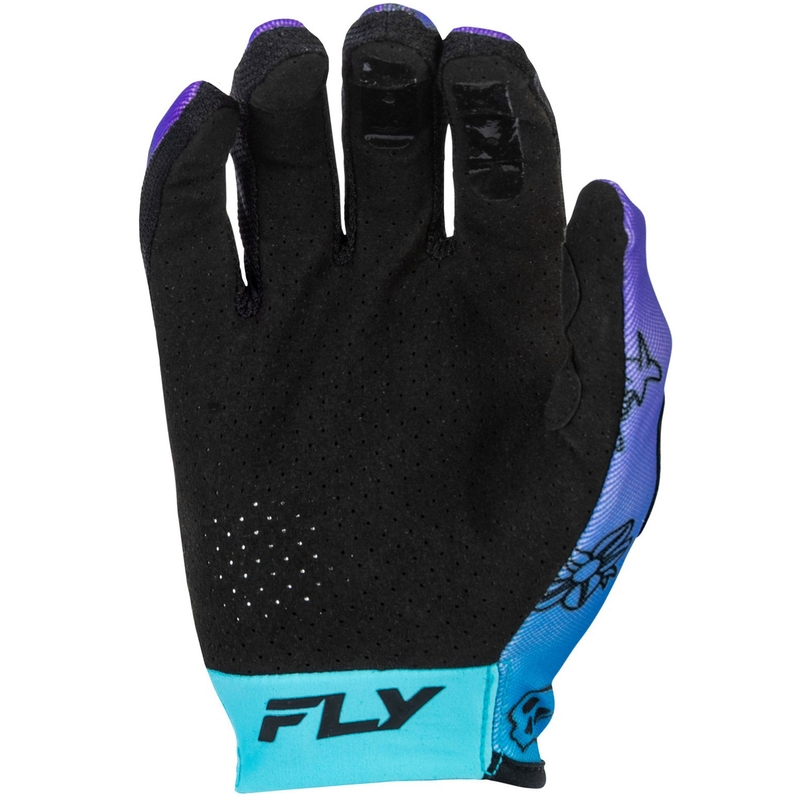 Motokrosové rukavice FLY Racing - USA Lite Outline fialovo-modro-čierne