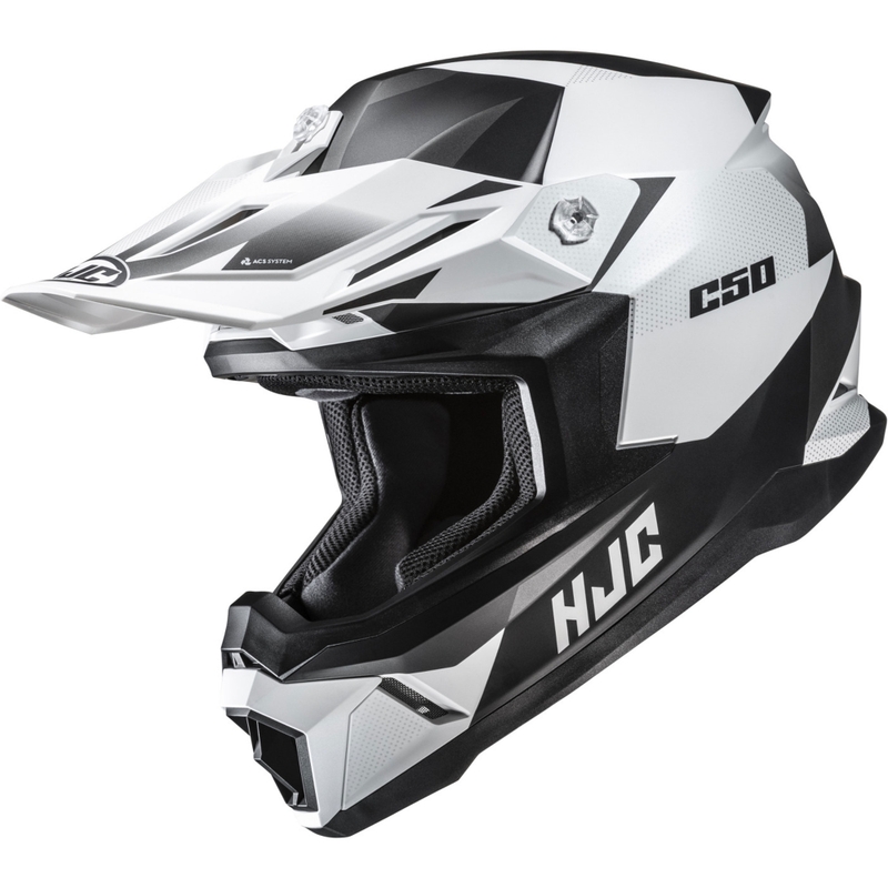Motokrosová prilba HJC C50 Slide MC10SF čierno-biela