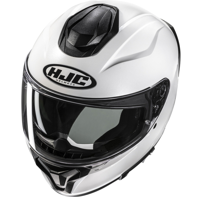 Integrálna helma na motorku HJC C71 Solid perleťovo biela