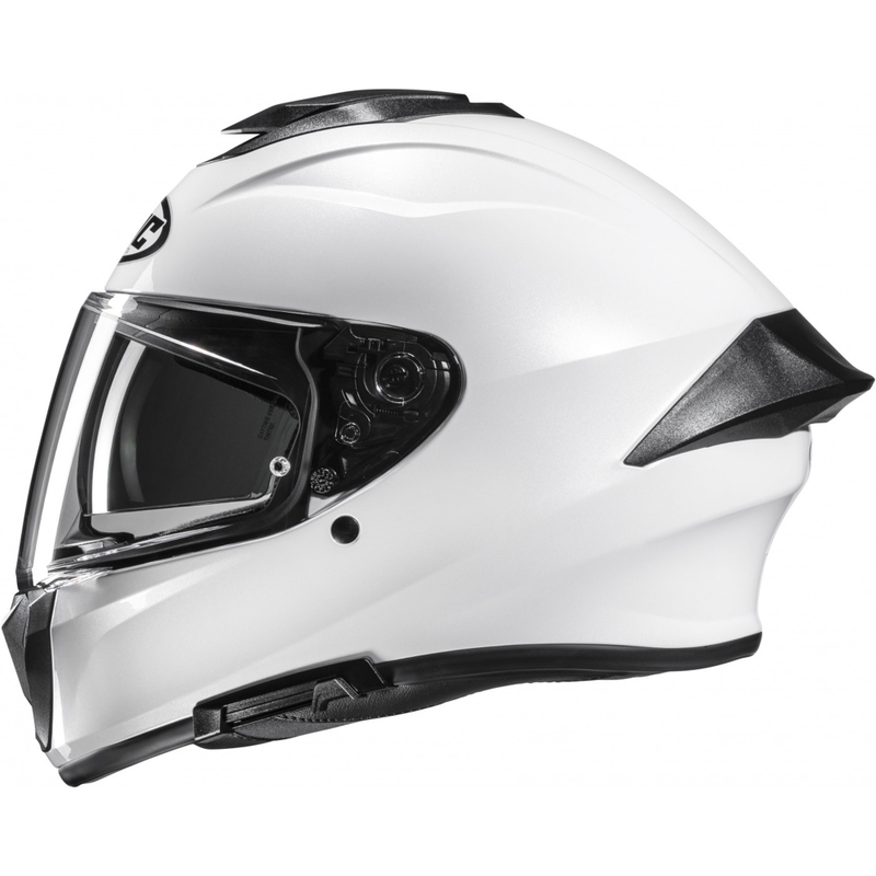 Integrálna helma na motorku HJC C71 Solid perleťovo biela