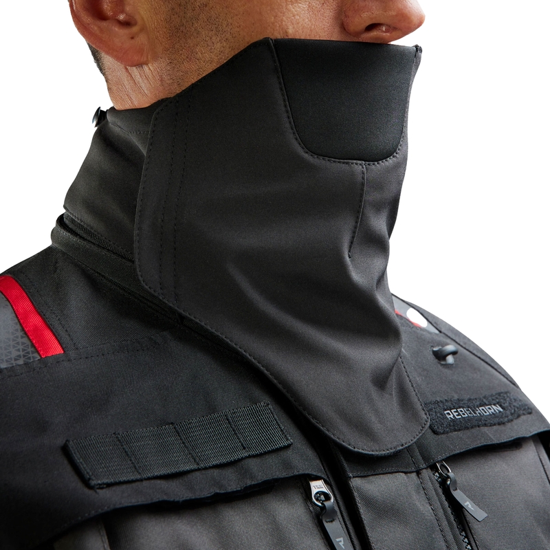 Bunda na motorku Rebelhorn Cubby V čierno-antracitovo-červená