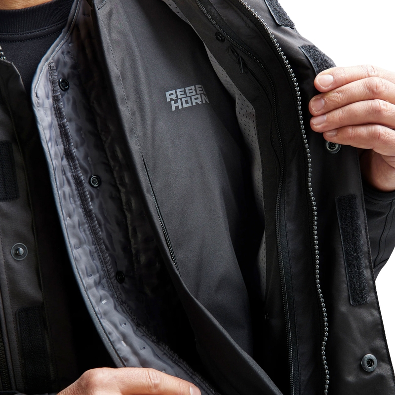 Bunda na motorku Rebelhorn Cubby V čierno-antracitovo-červená