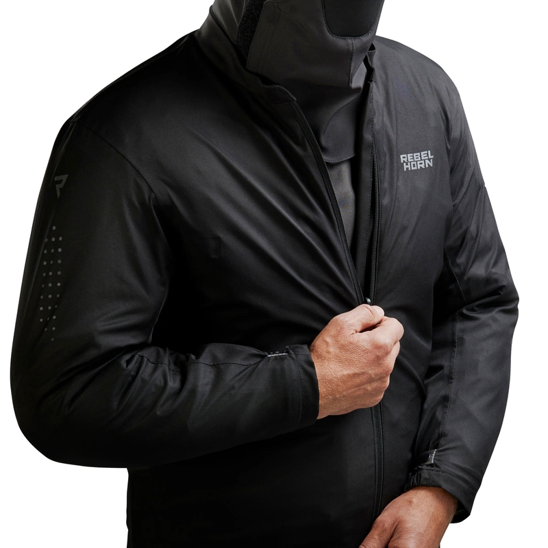 Bunda na motorku Rebelhorn Cubby V čierno-antracitovo-červená