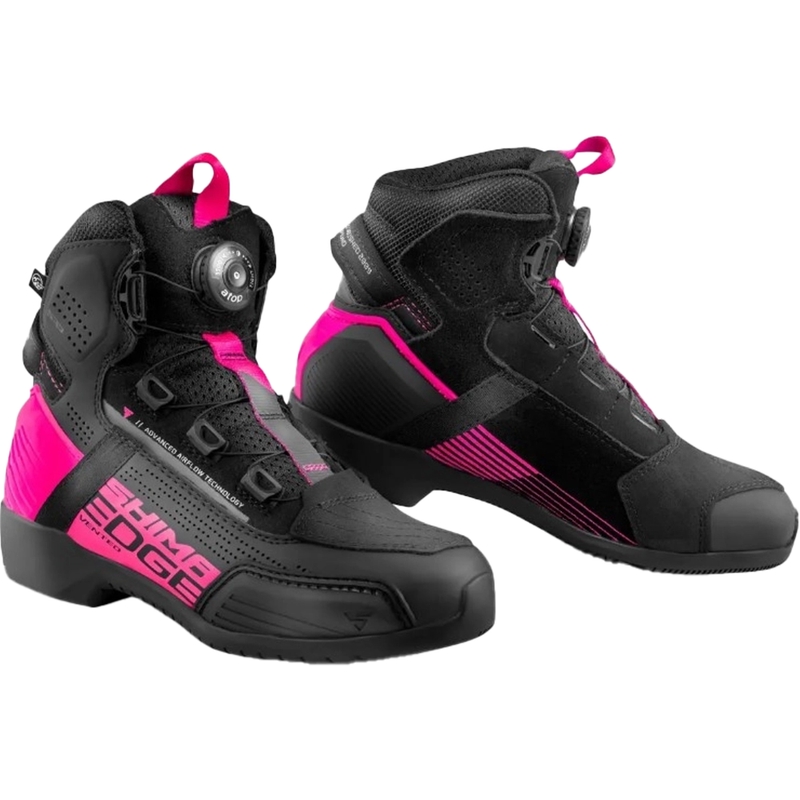 Dámske topánky na motorku Shima Edge Vent čierno-ružové