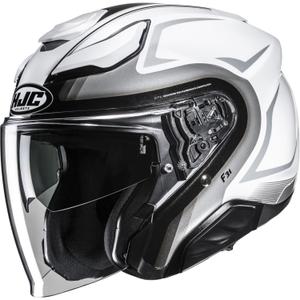 Otvorená helma na motorku HJC F31 Bask MC10 bielo-strieborná