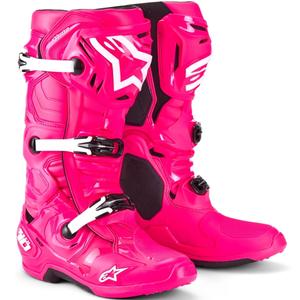 Topánky na motorku Alpinestars Tech 10 ružovo-čierno-biele