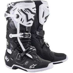 Čižmy na motocykel Alpinestars Tech 10 čierno-biele