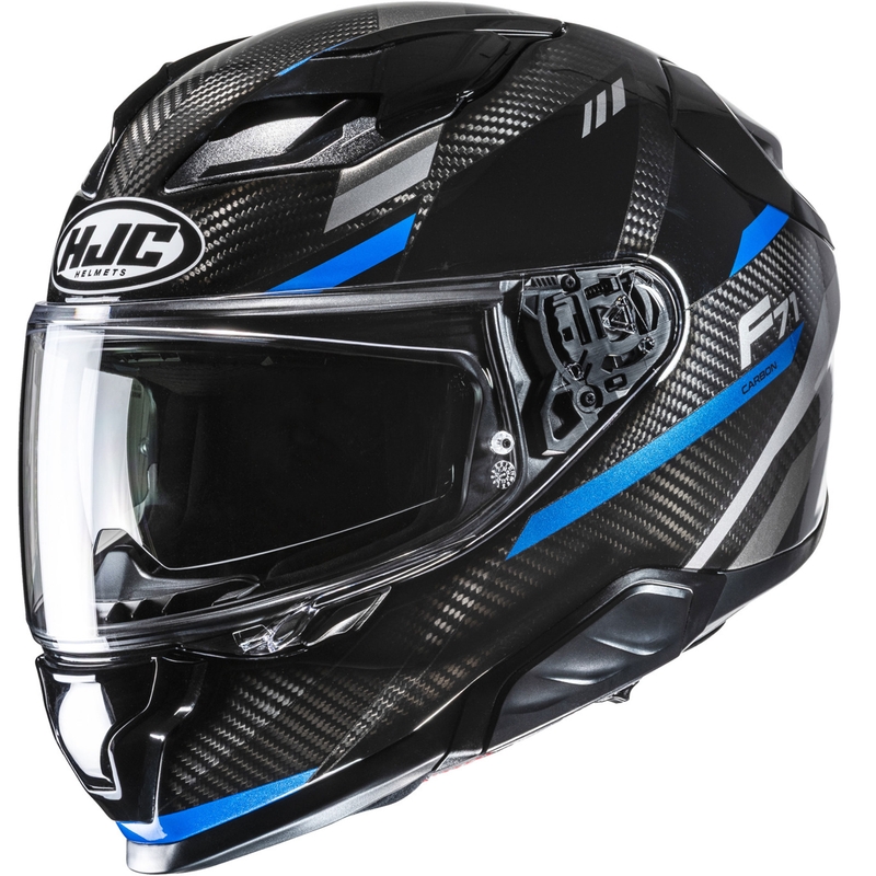 Integrálna prilba na motorku HJC F71 CARBON Esira MC2 čierno-modrá