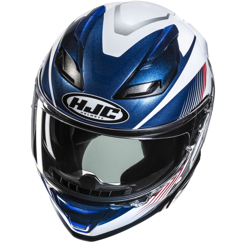Integrálna helma na motorku HJC F71 Catos MC21 bielo-modro-červená