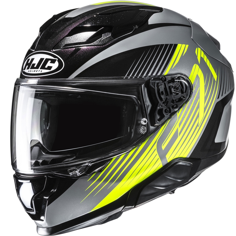 Integrálna helma na motorku HJC F71 Catos MC3H čierno-šedo-fluo žltá