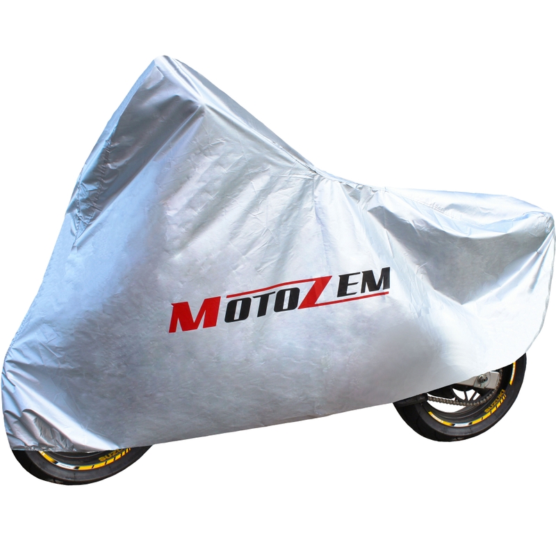 Plachta na motocykel MotoZem - strieborná