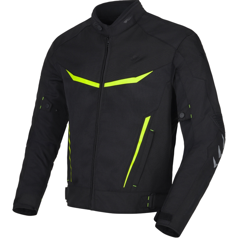 Bunda na motorku RSA Runway čierno-fluo žltá
