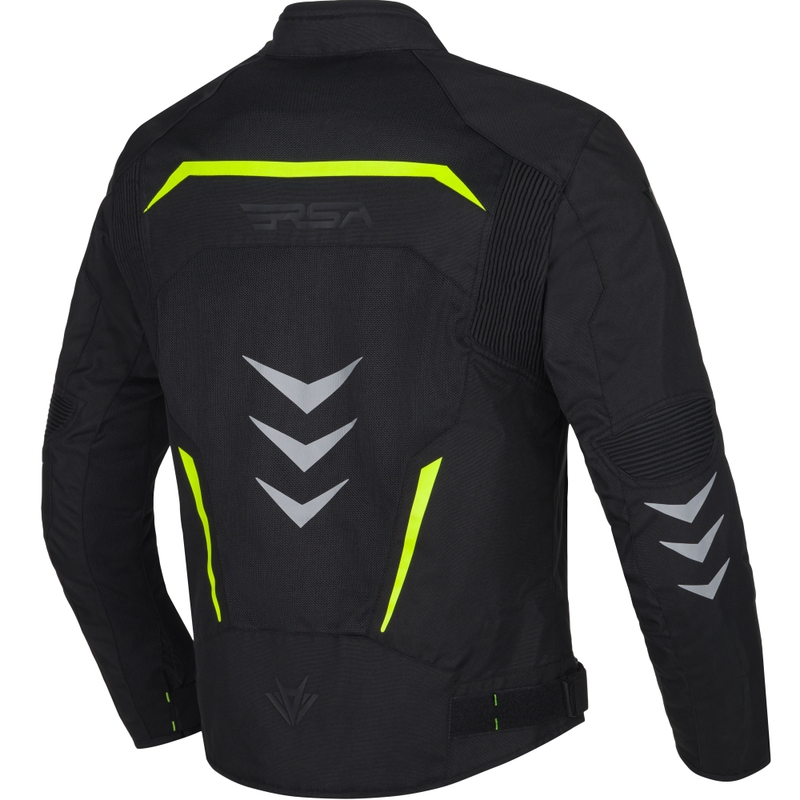 Bunda na motorku RSA Runway čierno-fluo žltá