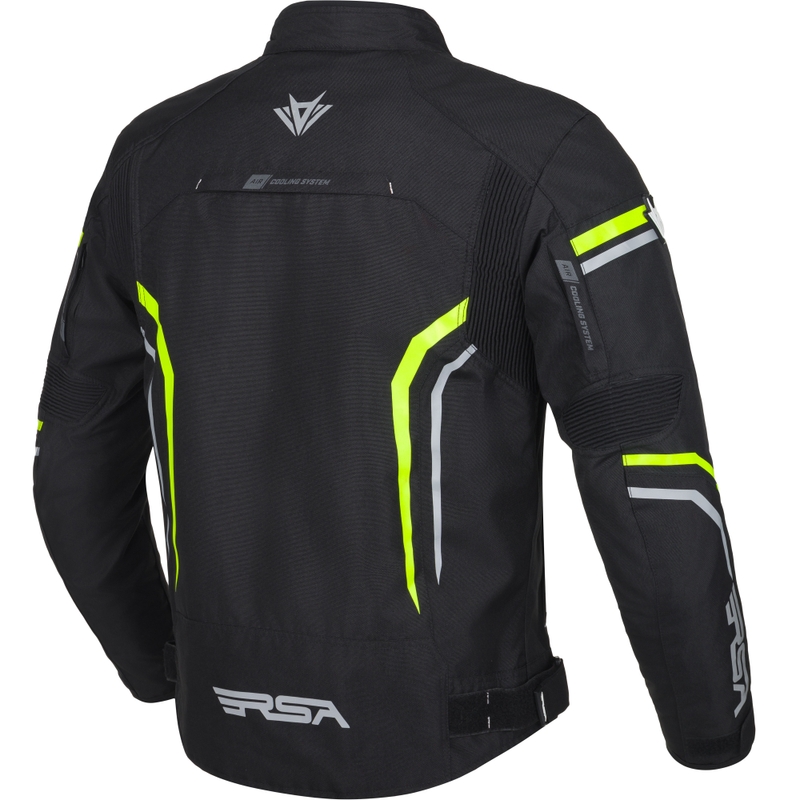 Bunda na motorku RSA Compact 2 čierno-šedo-fluo žltá