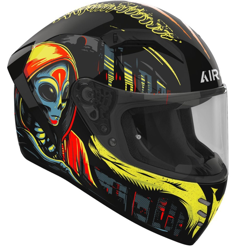Integrálna prilba na motorku Airoh CONNOR Double Face lesklá čierno-žltá