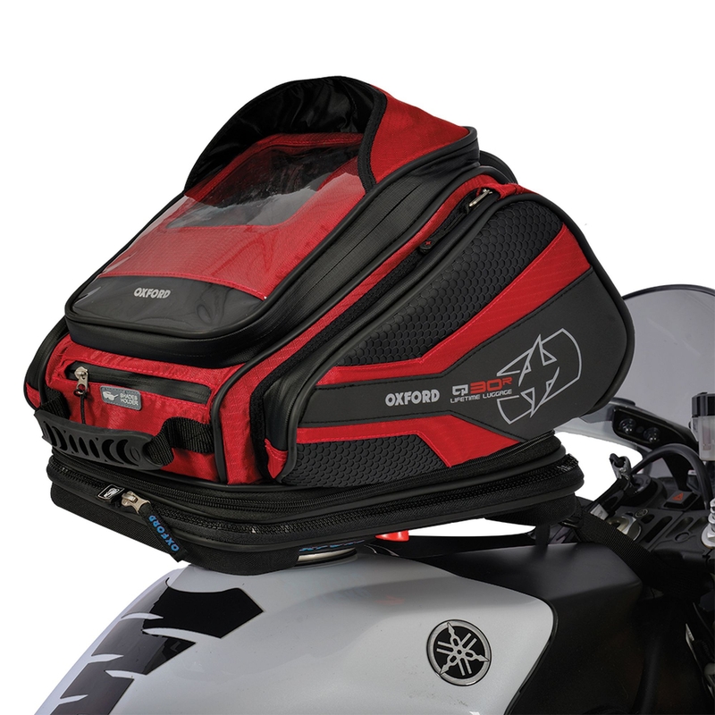 Tankbag na motocykel Oxford Q30R QR čierno-červený