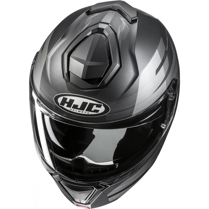 Výklopná helma na motorku HJC i91 Dusk MC5SF čierno-šedá
