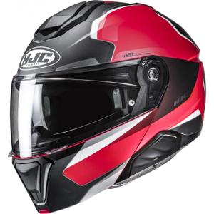 Výklopná helma na motorku HJC i91 Felio MC1SF čierno-červeno-biela