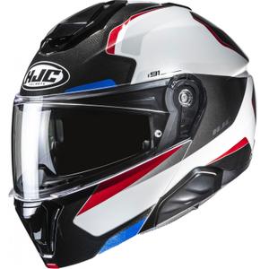 Výklopná helma na motorku HJC i91 Felio MC21 čierno-bielo-červeno-modrá
