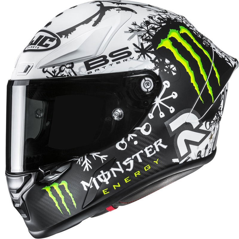 Integrálna prilba na motorku HJC RPHA 1 V2 CARBON Snow Diablo MC10SF čierno-biela