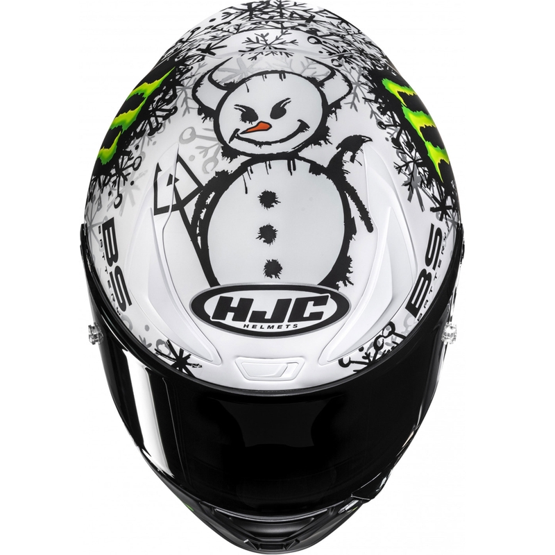 Integrálna prilba na motorku HJC RPHA 1 V2 CARBON Snow Diablo MC10SF čierno-biela