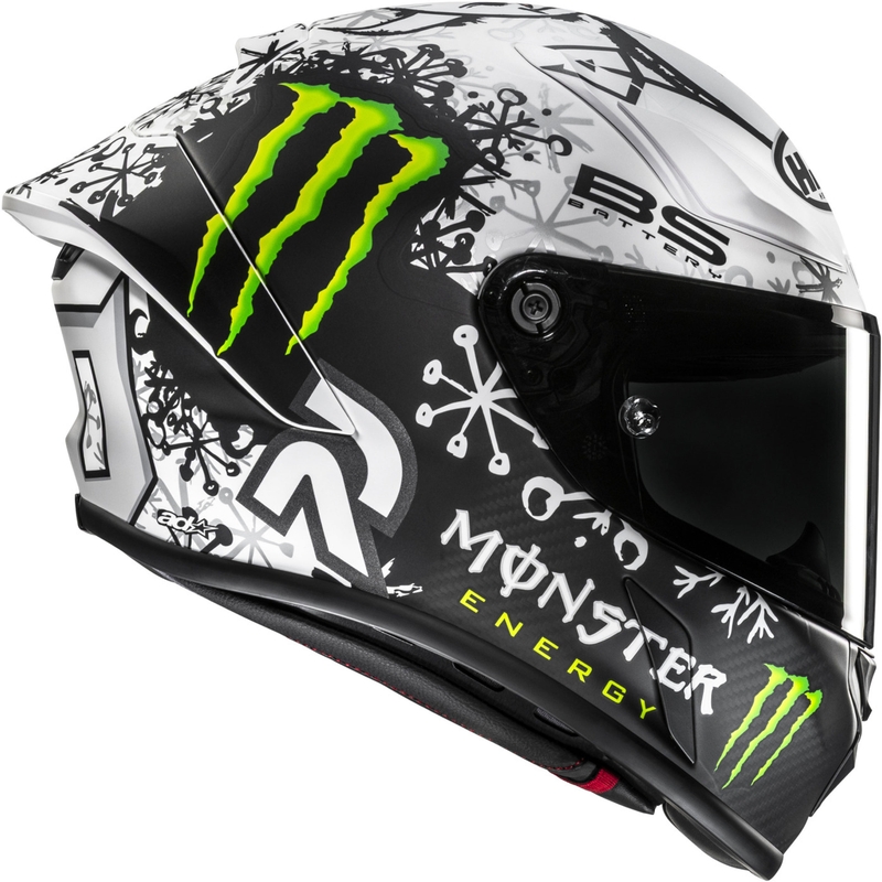 Integrálna prilba na motorku HJC RPHA 1 V2 CARBON Snow Diablo MC10SF čierno-biela