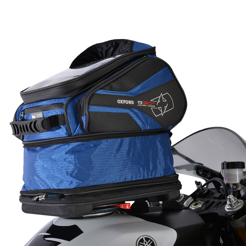Tankbag na motocykel Oxford Q30R QR čierno-modrý