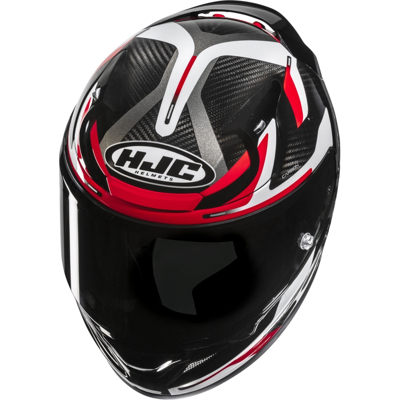 Integrálna helma na motorku HJC RPHA 12 CARBON Xentra MC1 čierno-bielo-červená