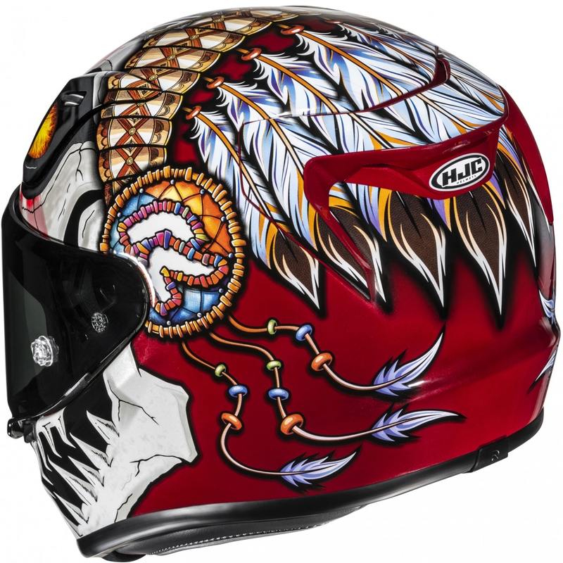 Integrálna helma na motorku HJC RPHA 12 Skully MC1 bielo-červená