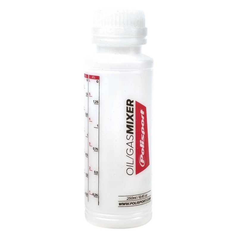 Nádoba na miešanie oleja POLISPORT PROOCTANE 250ml (set 10) číra farba