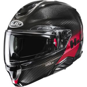 Výklopná prilba na motorku HJC RPHA 91 CARBON Elig MC1 čierno-červená
