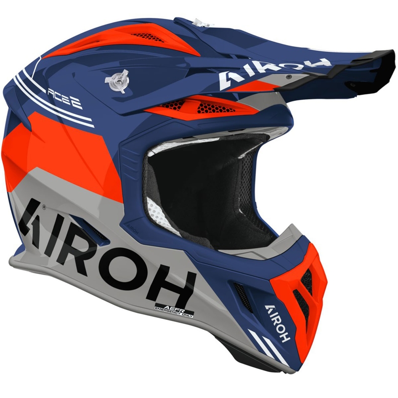 Motokrosová prilba Airoh Aviator ACE 2 Fury lesklá azúrovo-červená