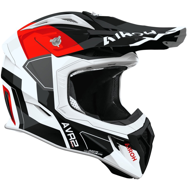 Motokrosová prilba Airoh Aviator ACE 2 Shield lesklá červená