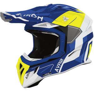 Motokrosová prilba Airoh Aviator ACE 2 Shield lesklá modro-žltá