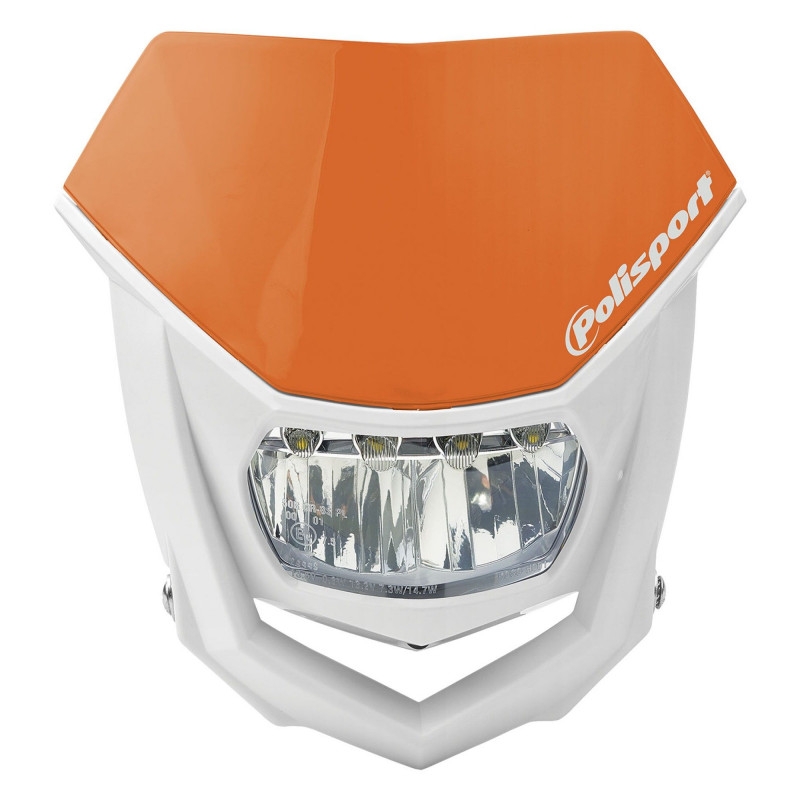 Maska so svetlom POLISPORT HALO LED s LED svetlom oranžová