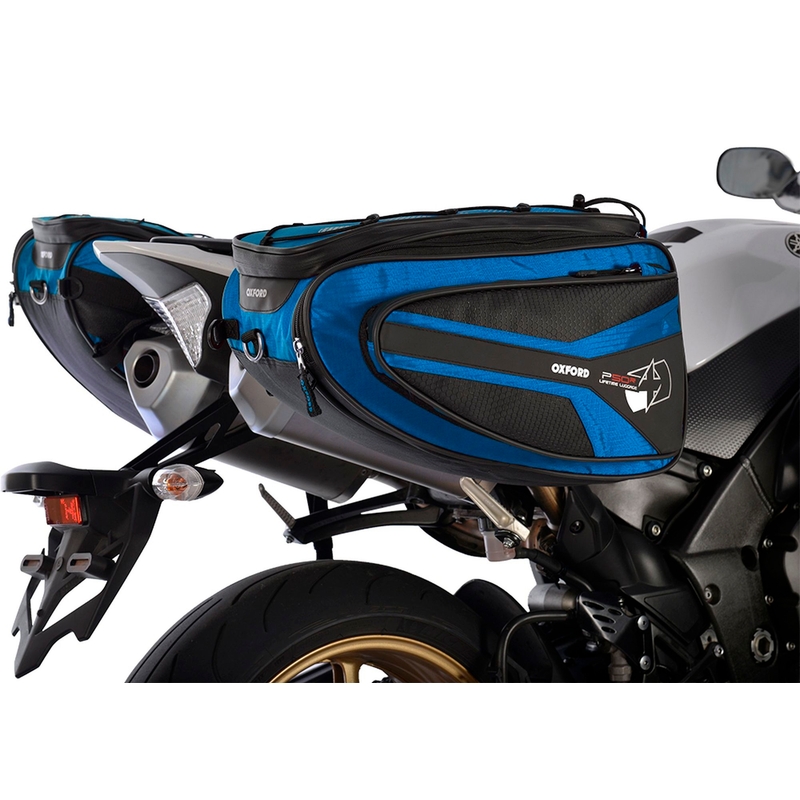 Bočné tašky na motocykel Oxford P50R čierno-modré
