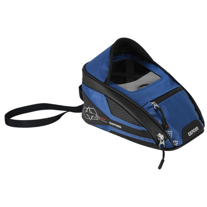 Tankbag na motocykel Oxford M2R čierno-modrý