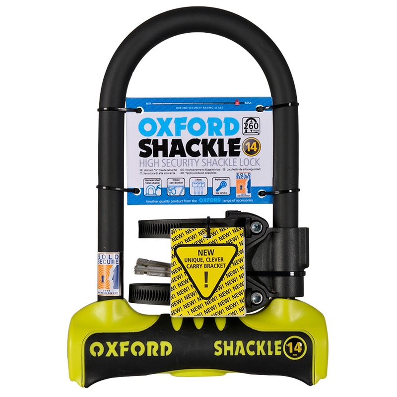 Zámok Oxford U profil Shackle 14 žlto-čierny