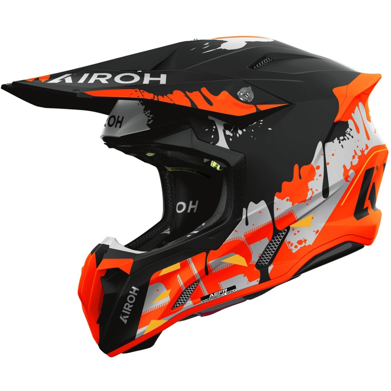 Motokrosová prilba Airoh Twist 3 Dirt matná čierno-oranžová