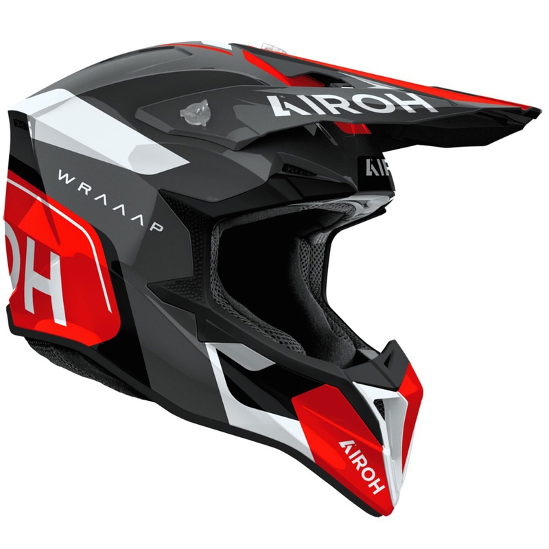 Motokrosová prilba Airoh Wraaap Conquer lesklá červená